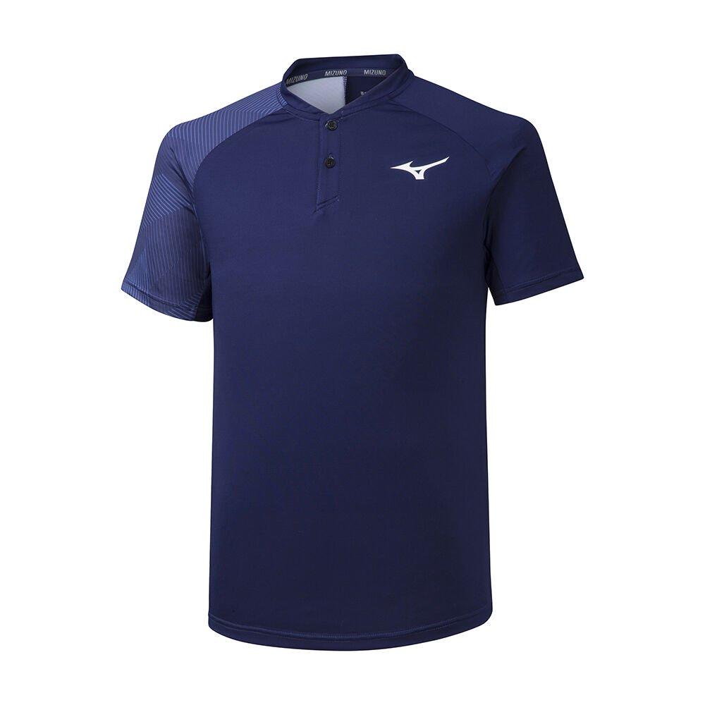 Mizuno Men's T-Shirts Peacock Shadow Polo Apparel - K2GA951212